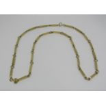 9ct bar link necklace, 42.2g
