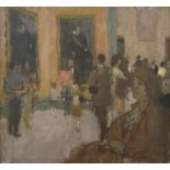 Bernard Dunstan (1920-2017) - 'Sunday in the Prado', monogrammed B.D., titled by the artist verso,