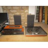 A Bang & Olufsen hi-fi separates system 1100 series comprising turntable, amplifier and tuner and