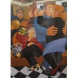 Beryl Cook (1926-2008) - 'Shall We Dance', signed, limited 30/650 colour lithograph, 51 x 37cm,