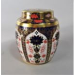 A Royal Crown Derby Imari jar and cover, pattern number 1128 with printed mark to base and painted