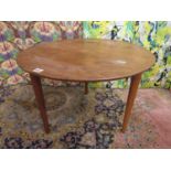 Norwegian Norsk Design Ltd teak circular coffee table upon good quality tapered circular legs,