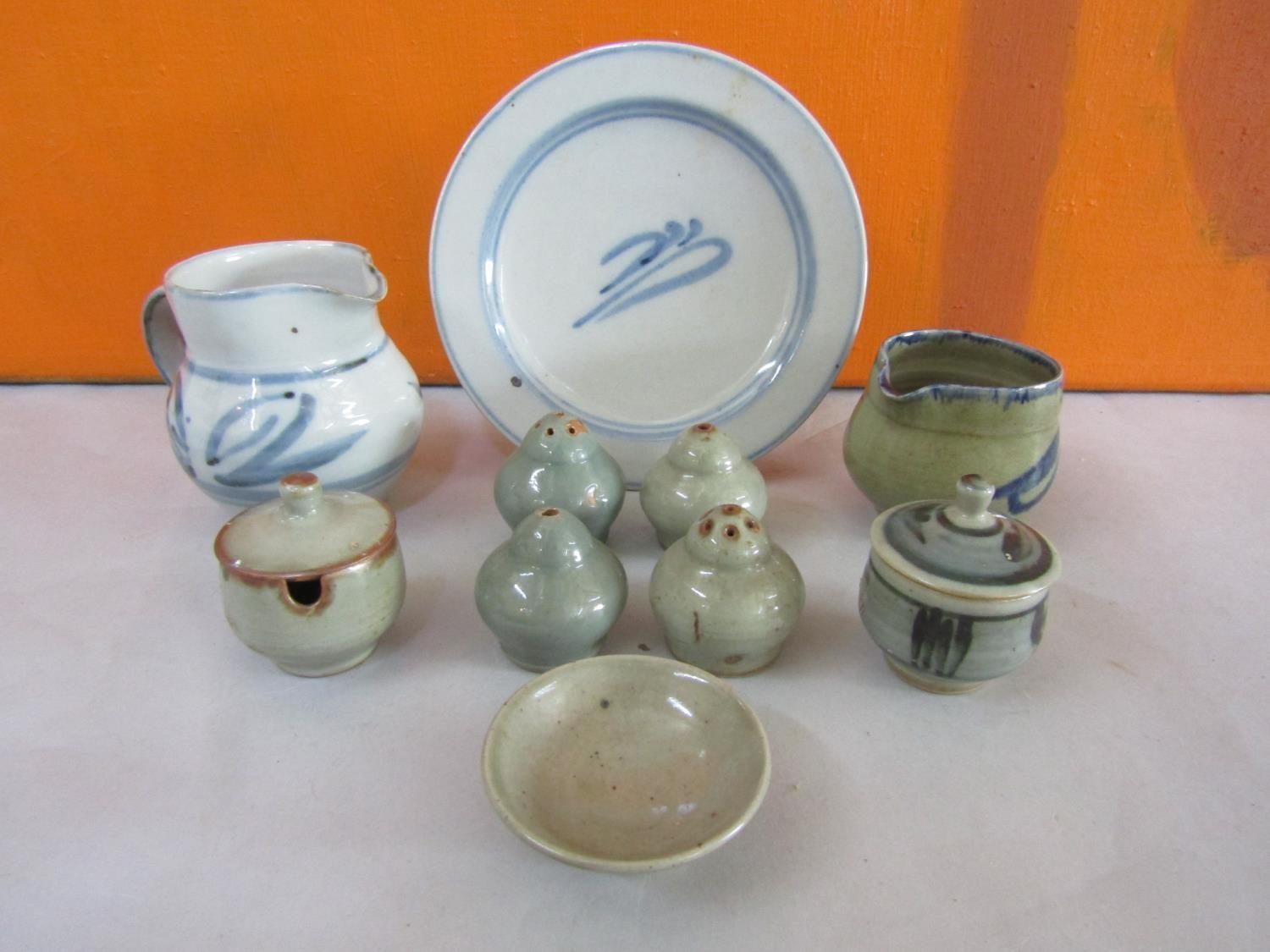 Harry Davis & May for Crowan Pottery mixed collection of mainly celadon and Chinese type ceramic