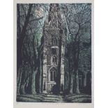 Paul Beck (Born 1926) - 'St Mary's Church, Saffron Walden', A P 3 lino cut, 54 x 40cm, unframed