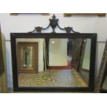 A good quality Georgian style overmantel mirror of rectangular form, the moulded frame with