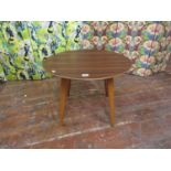 Vanson afromoisa circular coffee table, on four tapered legs, 58cm diameter x 43cm high