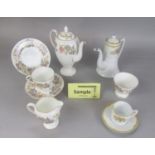 A quantity of Wedgwood Lichfield pattern tea and coffee wares including coffee pot, tea pot, two