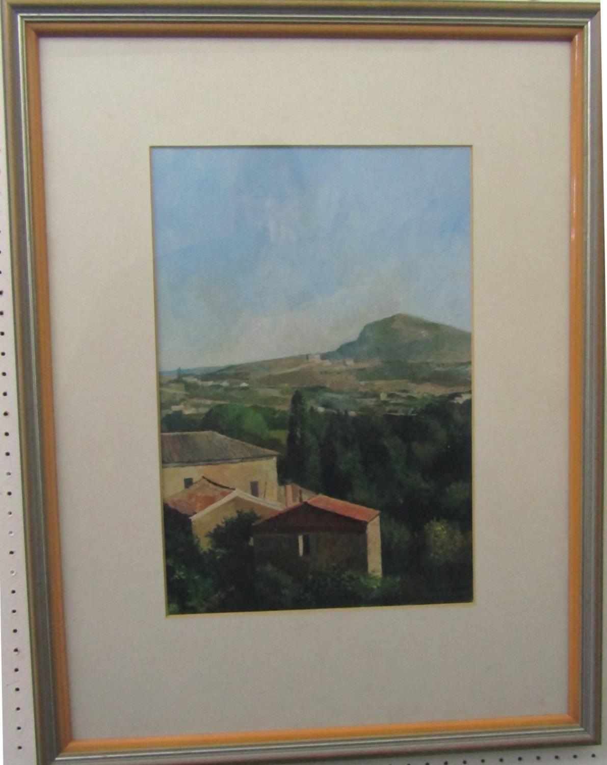 John Fisher (20th century) - 'St Ambroix', signed and dated 86, oil, 44 x 30cm, framed - Image 2 of 2