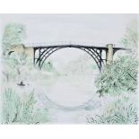 David Gentleman (Born 1930) - 'Ironbridge', 30/240, lithograph, 44 x 54cm, unframed