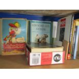 A mixed collection of books and other items to include The Happy Animal Wibbly Wobbly book, a