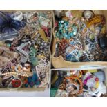 Collection of vintage and later costume jewellery (two boxes)