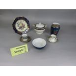 A collection of ceramics including Burleigh ware dinner wares with blue and gilt border decoration