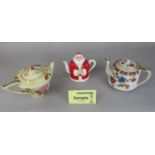 A collection of novelty teapots including art deco style examples, Wade example from the Feline