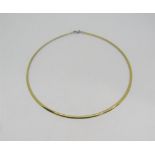 18ct reversible white and yellow gold omega chain necklace, maker Rancangelo, 18.5g