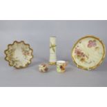 A collection of Royal Worcester wares comprising a circular dish with painted floral detail, 13cm