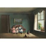 Deborah Jones (1921-2012) - 'The School Room', signed, inscribed Alexander Gallery label verso,