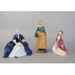 Three Royal Doulton figures - French Peasant HN2075, Paisley Shawl HN1988 and Laurianne HN2719 (3)