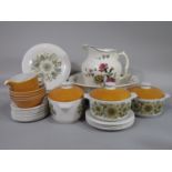 A collection of Royal Doulton Forest Flower pattern dinnerwares TC1086 including tureen and cover, a