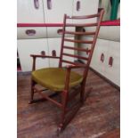 Danish style beech rocking chair