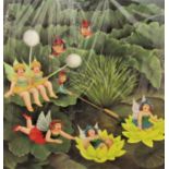 Beryl Cook (1926-2008) - 'Fairies and Pixies', signed, limited 415/650 colour lithograph, 41 x 41cm,