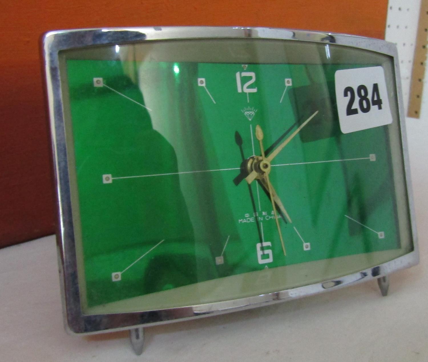 A collection of retro alarm clocks to include a Rhythm four jewel transition bell clock with day - Image 5 of 5