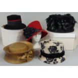 Hat Collection (sizes shown are internal circumference) including 3 by Philip Treacy: a double