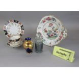 A collection of ceramics including various cheese dishes and covers, decorative tea wares, small