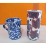 Probably Stephen Course for Dartington Pottery - Studio pottery glazed square cylinder vase with