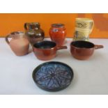 Collection of Cornish Studio pottery to include three Lakes of Truro, Bert Middleton of Looe