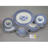 An extensive collection of Coronaware Chantilly blue and white printed dinnerwares, some with bird