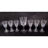 6 Waterford Kenmare sherry glasses with a further Waterford Lismore water glass (7)