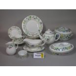 A quantity of Royal Worcester Arcadia pattern dinner and tea wares comprising tureen and cover,