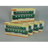 5 boxed Hornby 'BR Pull- push coaches' packs: R4534A/B/C/D/E. All with original packaging and in