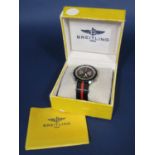 1960s gents Breitling Navitimer Chrono-Matic large stainless steel wristwatch with black and