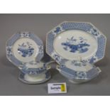 A collection of Johnsons Brothers Geneva pattern blue and white printed dinnerwares comprising