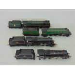 4 unboxed Hornby locomotives with tenders 4-6-2 'Golden Fleece', 4-6-2 'Flying Dutchman' 4-6-0 no