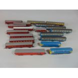 Collection of Lima HO gauge British trains and rolling stock incl 2 x Diesel D6524 locomotives, 4