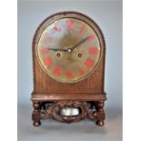 Rare and unusual antique Black Forest HAC bell clock, the brass dial and two train movement over a