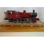 5 inch gauge Live Steam LMS 0-6-0 Locomotive in maroon livery. The model looks to be well engineered