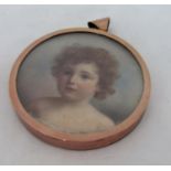 ? Fall (late 19th century British school) - Bust length miniature portrait of John Reginald Sinclair