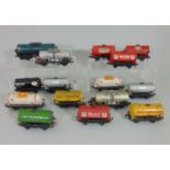 Collection of Hornby dublo tank wagons including ICI Tank Wagon 5710, all unboxed