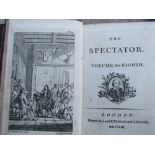 The Spectator, wight volumes - 1753, leatherbound