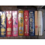 Four Folio Society Rainbow Fairy Books by Andrew Lang, with original slipcases and shrink