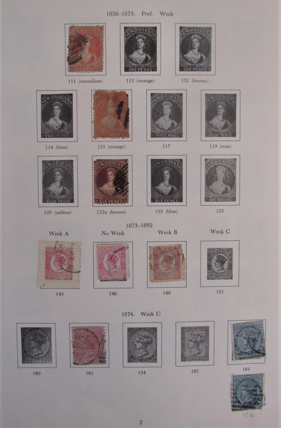 A mint and used collection of stamps from New Zealand in an SG album from QV to 1980?s - Displayed