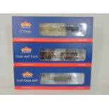 3 Bachmann boxed locomotives: 31-464 Class C Southern Lined Black, 32-581 IVATT Class 4MT and 32-955