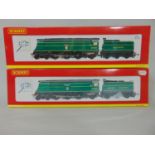 2 Hornby Locomotives with tenders: R2220 BR 4-6-2 Battle of Britain class 34081 '92 Squadron' and