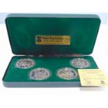 1980 Olympic Isle of Man silver proof crown (4) coin set