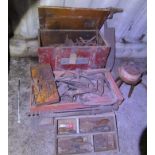 A quantity of unsorted salvaged 19th century and later iron work, tools, fittings and sundries