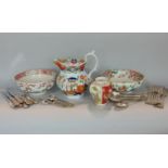 A box of silver plated kings pattern flatware and various porcelain items to include Ironstone
