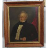 Early 19th century British school - Half length portrait of an elderly gentleman wearing a dark